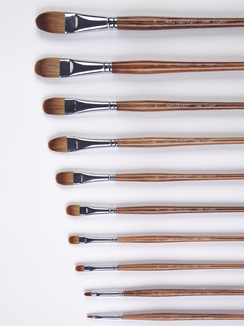 Artsecret 2089 Round Filbert Series Watercolor& Acrylic Drawing Brush  Squirrel Synthetic Mixed Hair Oak Wooden Handle - Paint Brushes - AliExpress